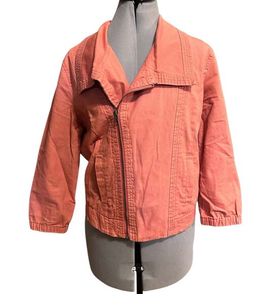 Hurley Coral Crop Zip Moto Jacket Small - Picture 1 of 10